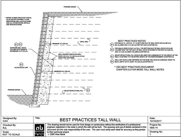 Allan Block Best Practices for Tall Retaining Walls - Soil, Wall Rock, and Infill Requirements Allan Block Best Practices for Tall Retaining Walls - Soil, Wall Rock, and Infill Requirements